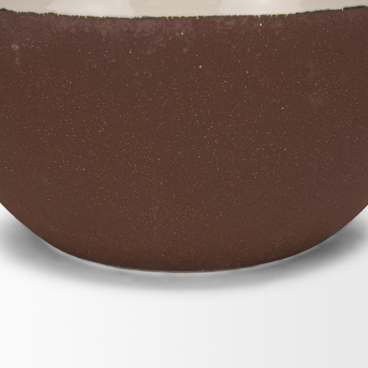 Tryna Large Beige w/ Matte Brown Ceramic Vase