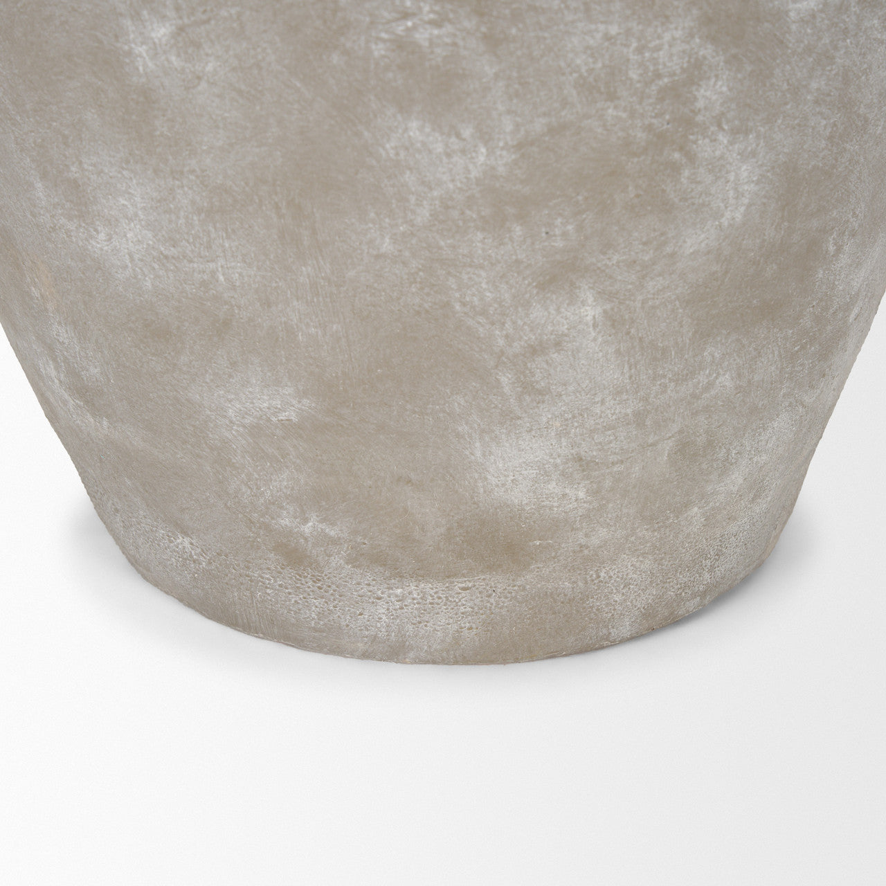 Utari Short Gray Brown w/ White Detailing Ceramic Floor Vase