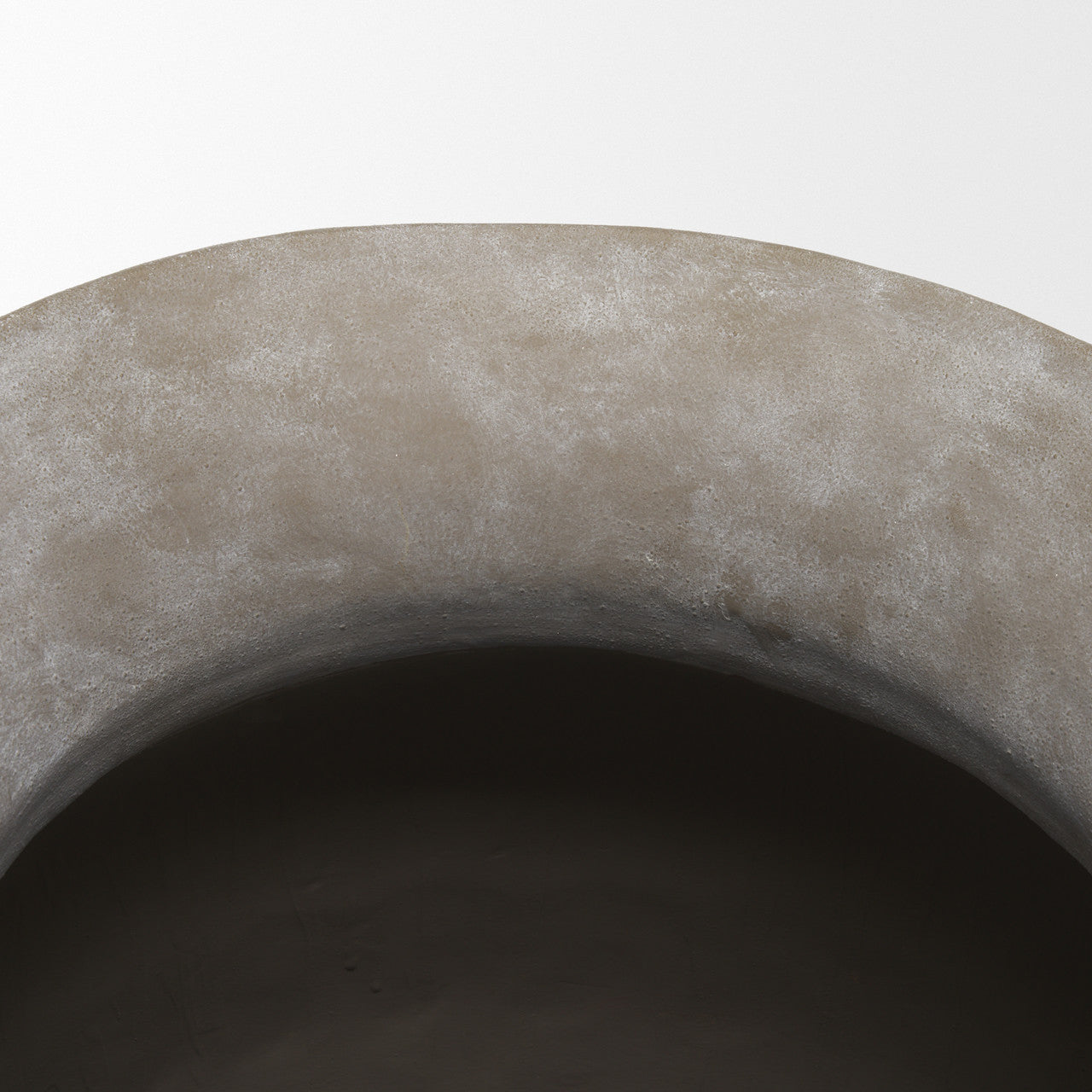 Utari Tall Gray Brown w/ White Detailing Ceramic Floor Vase