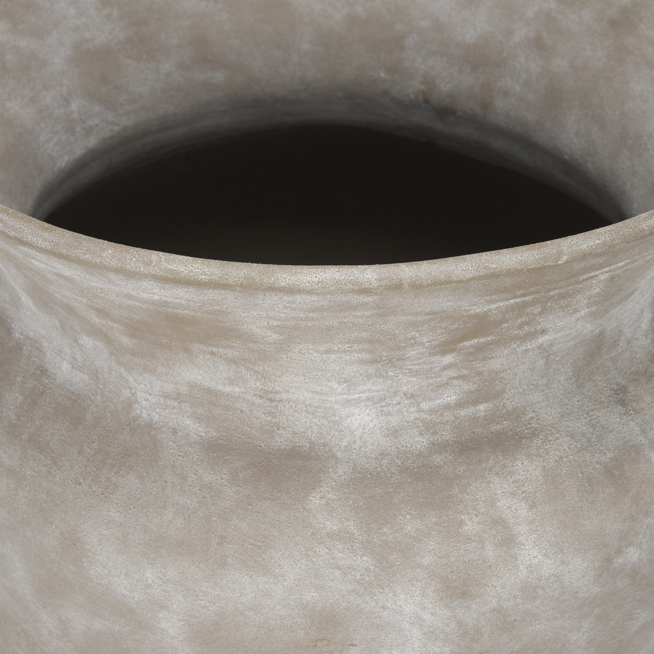 Utari Tall Gray Brown w/ White Detailing Ceramic Floor Vase