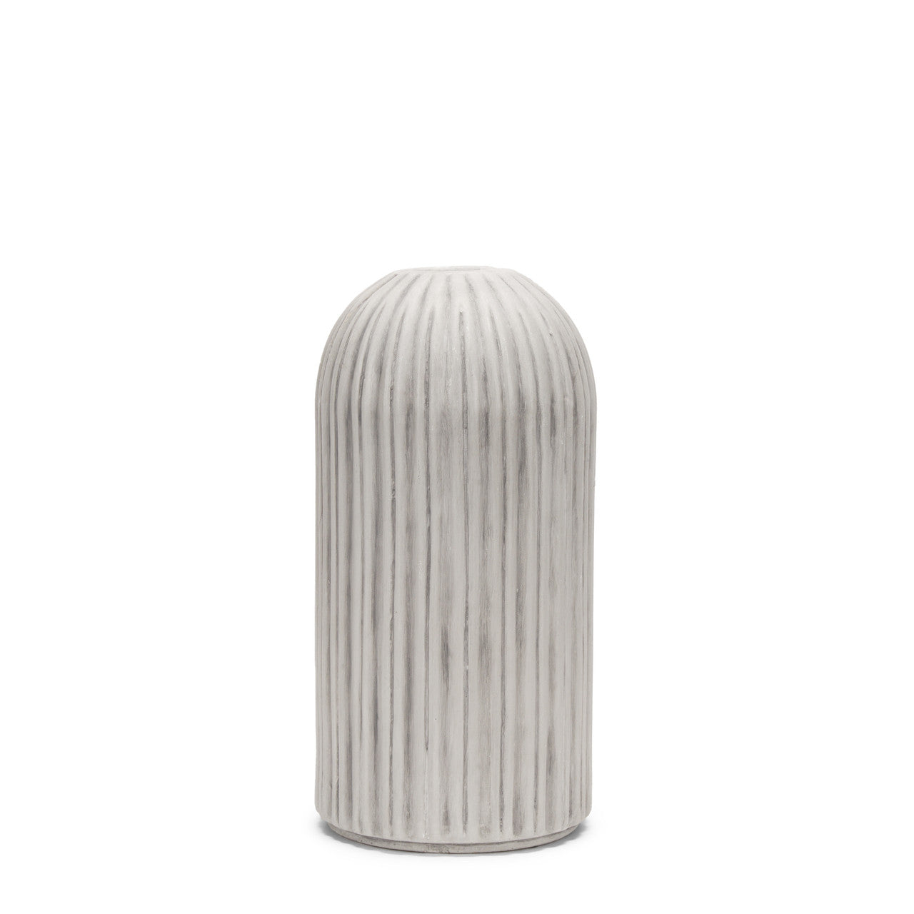 Ummi Small Off White w/ Gray-Brown Antiquing Ceramic Floor Vase