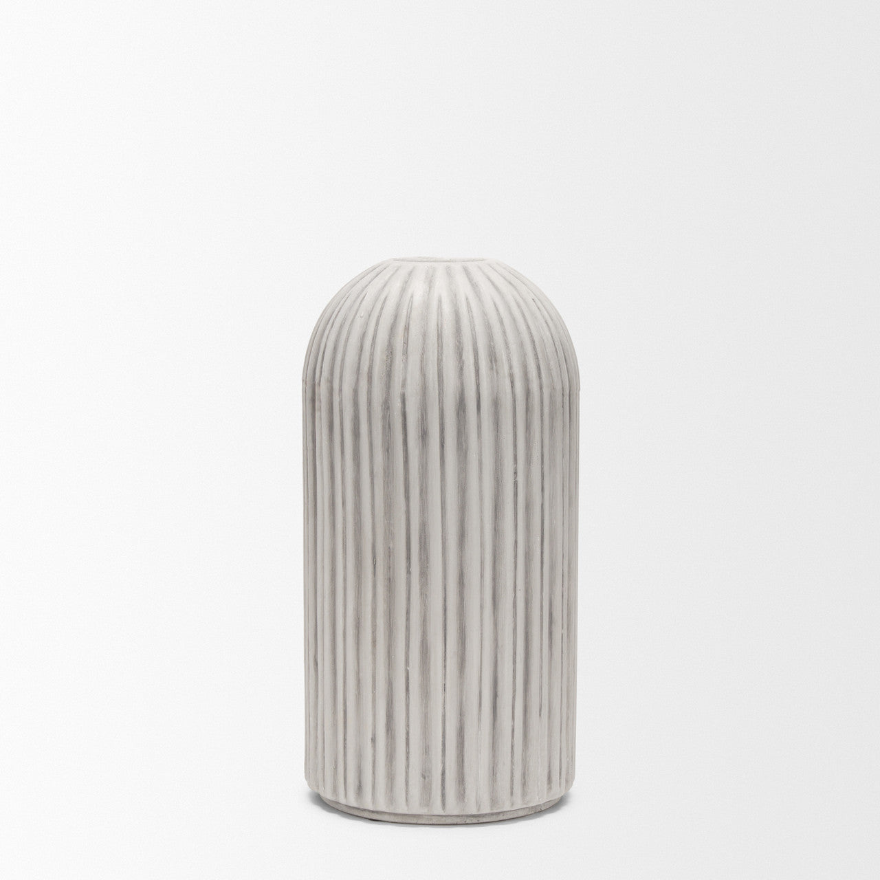 Ummi Small Off White w/ Gray-Brown Antiquing Ceramic Floor Vase