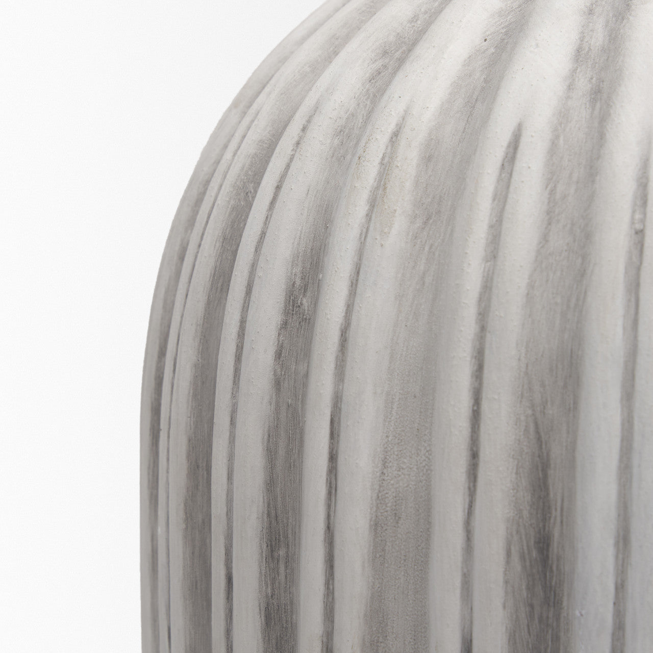 Ummi Small Off White w/ Gray-Brown Antiquing Ceramic Floor Vase