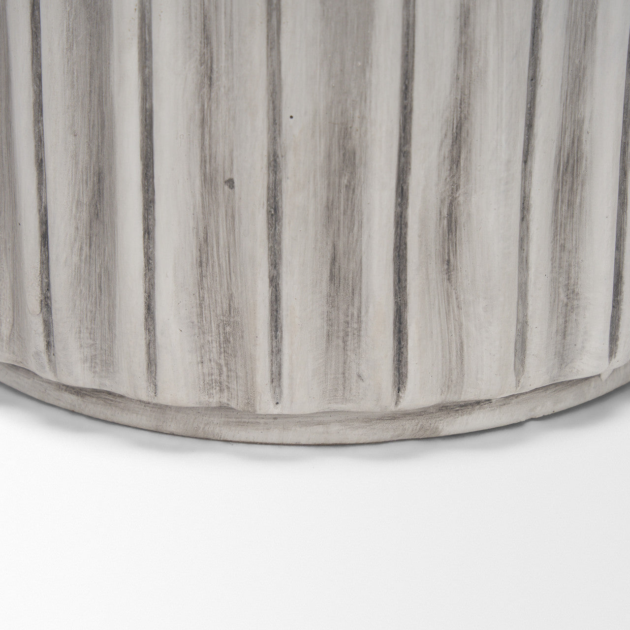 Ummi Small Off White w/ Gray-Brown Antiquing Ceramic Floor Vase
