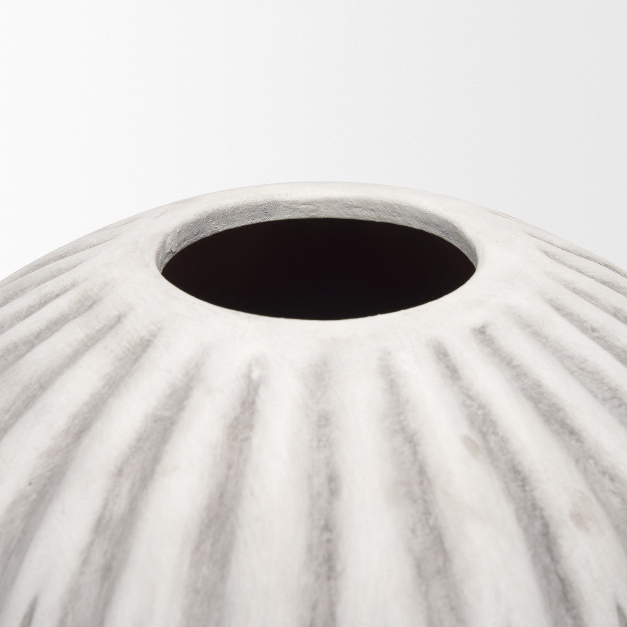 Ummi Tall Off White w/ Gray-Brown Antiquing Ceramic Floor Vase