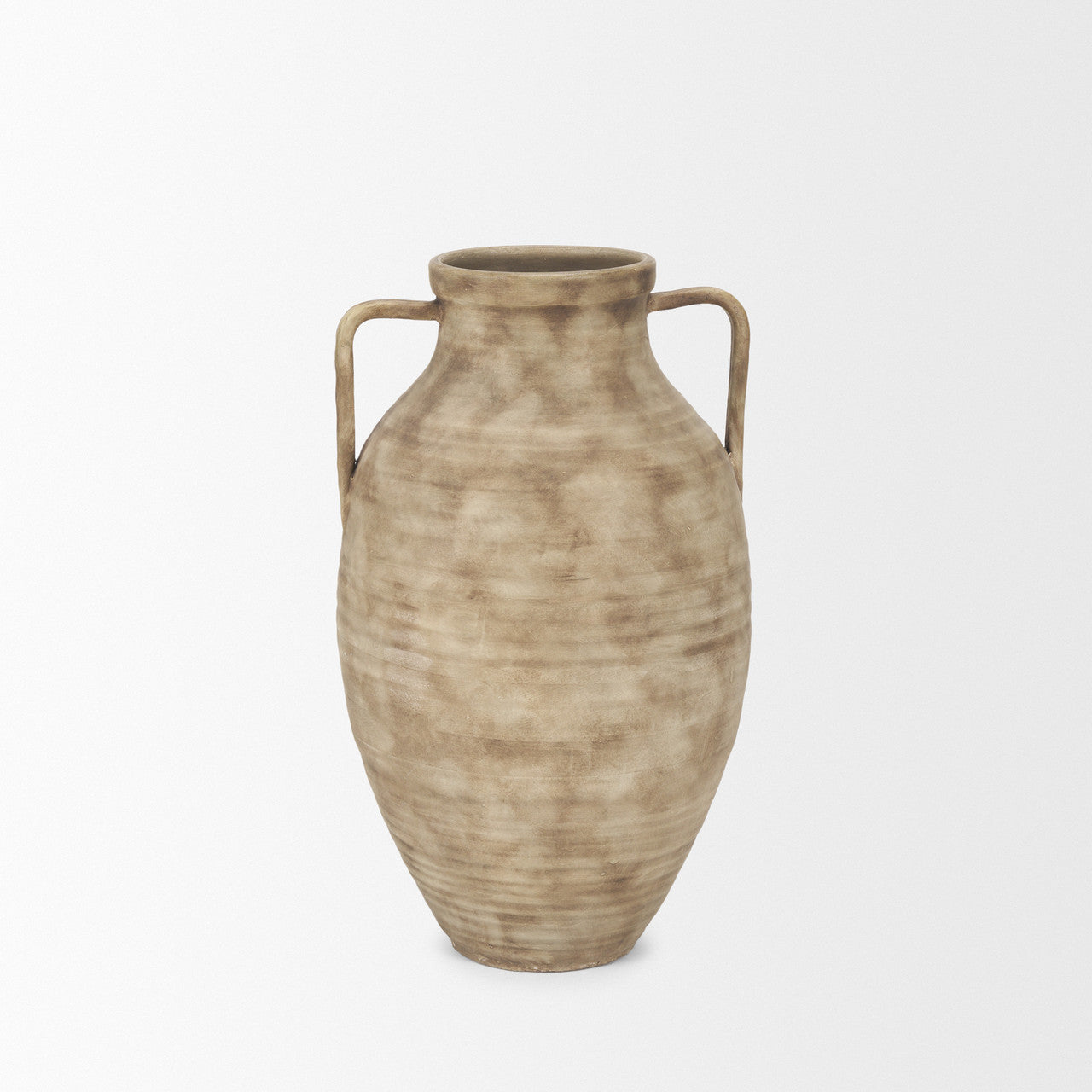 Tulsi Small Matte Earth Brown Ceramic Floor Vase
