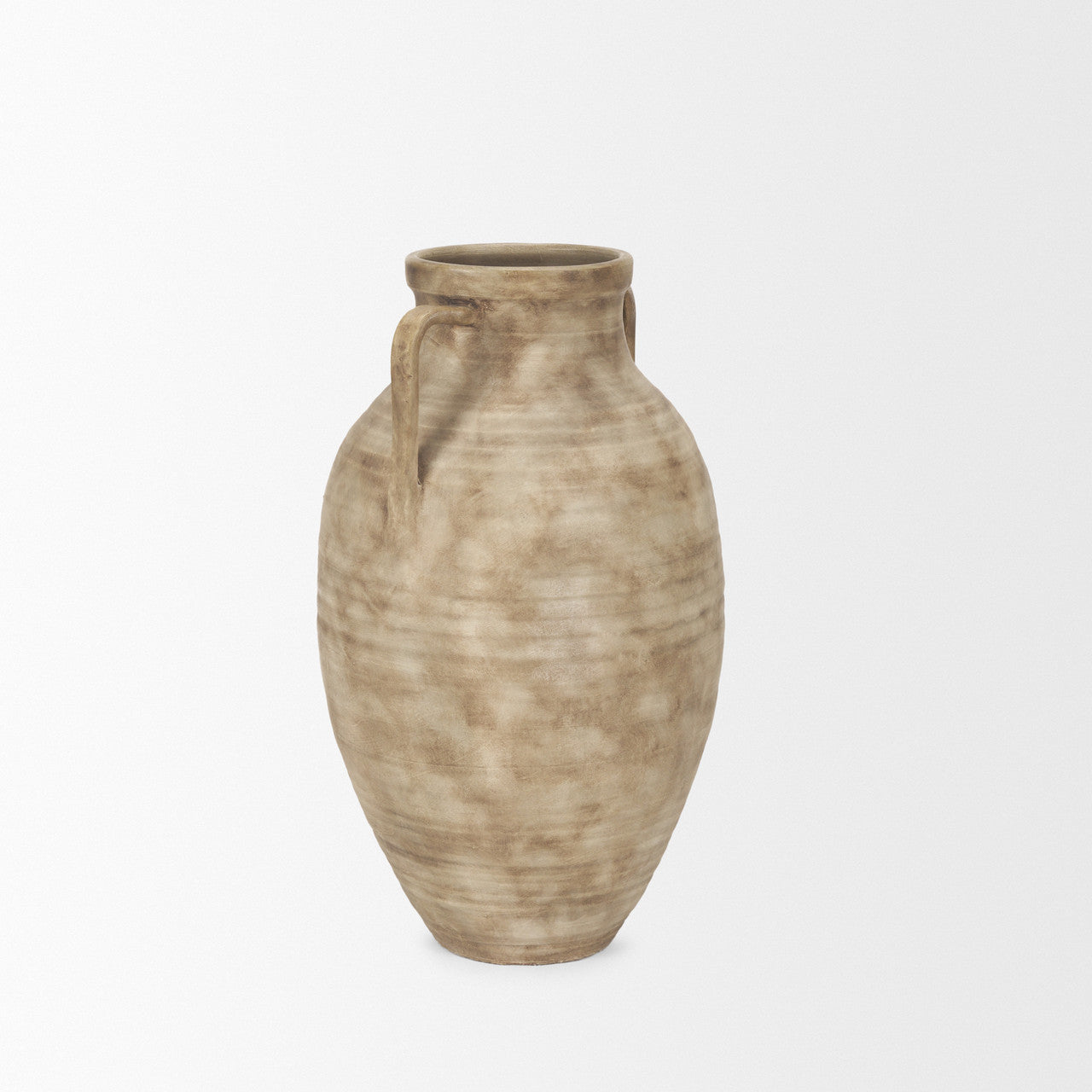 Tulsi Small Matte Earth Brown Ceramic Floor Vase