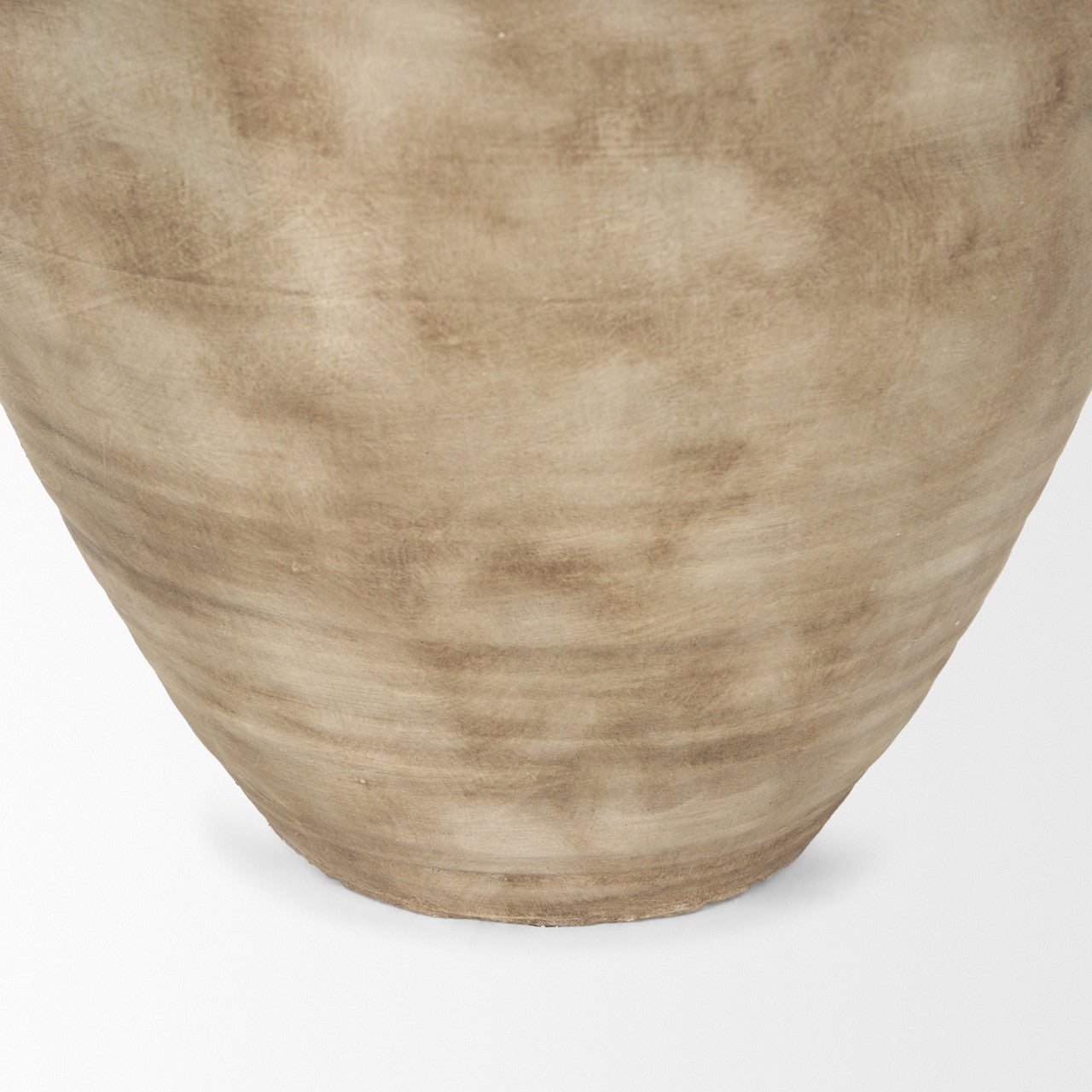 Tulsi Small Matte Earth Brown Ceramic Floor Vase