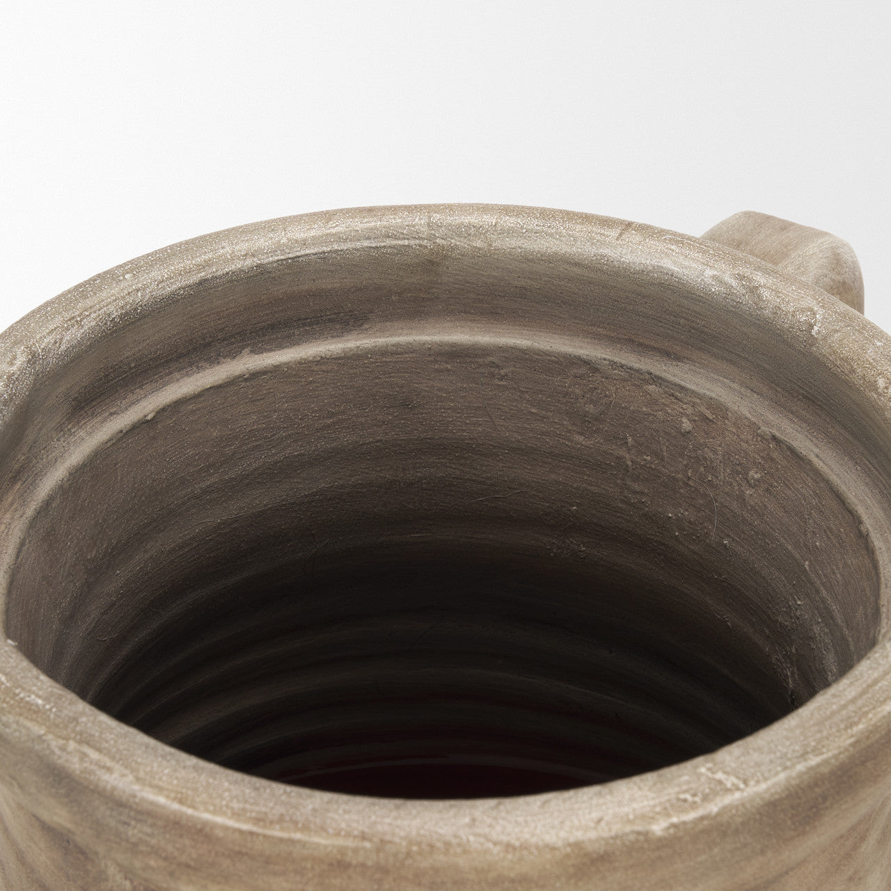 Tulsi Tall Matte Earth Brown Ceramic Floor Vase