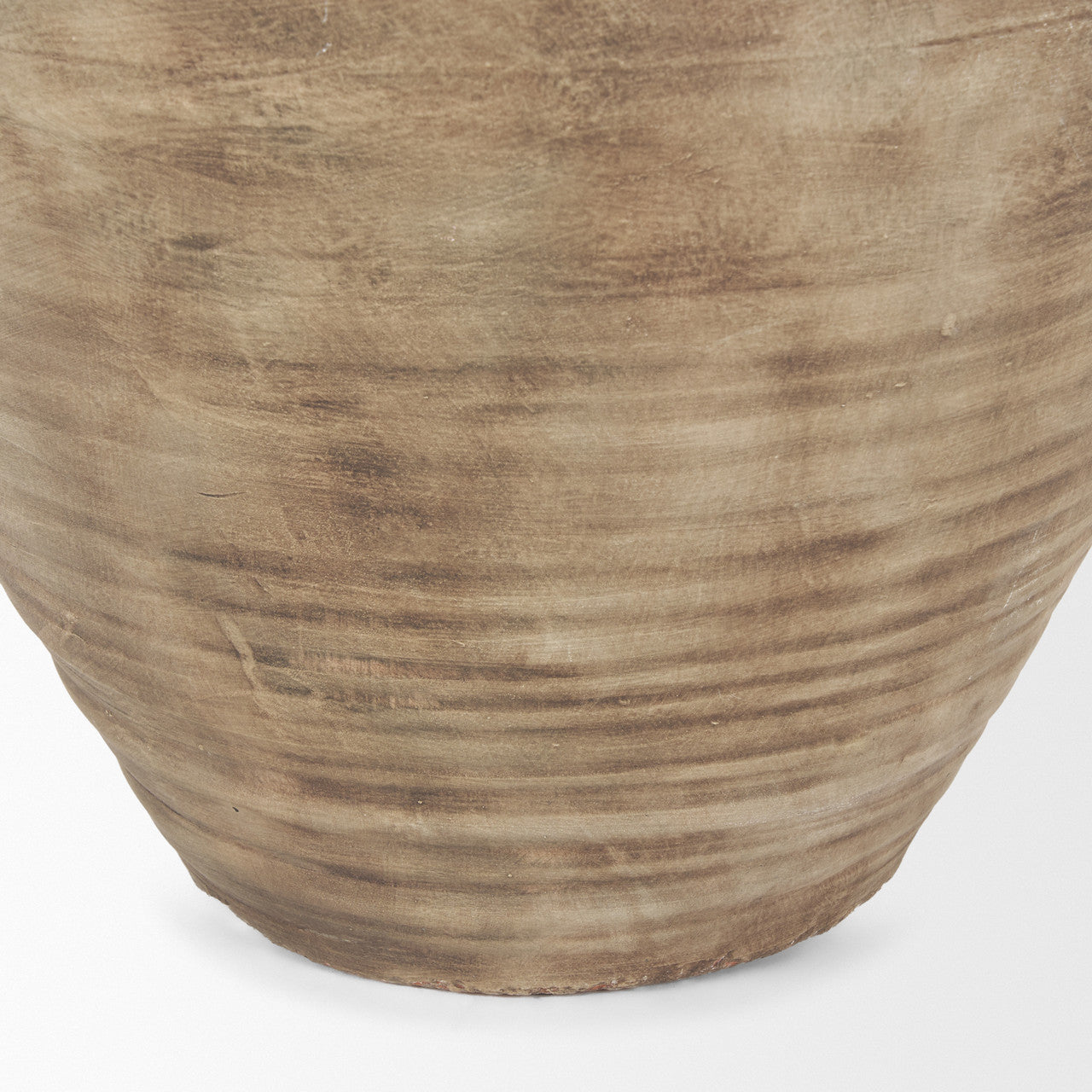 Tulsi Tall Matte Earth Brown Ceramic Floor Vase