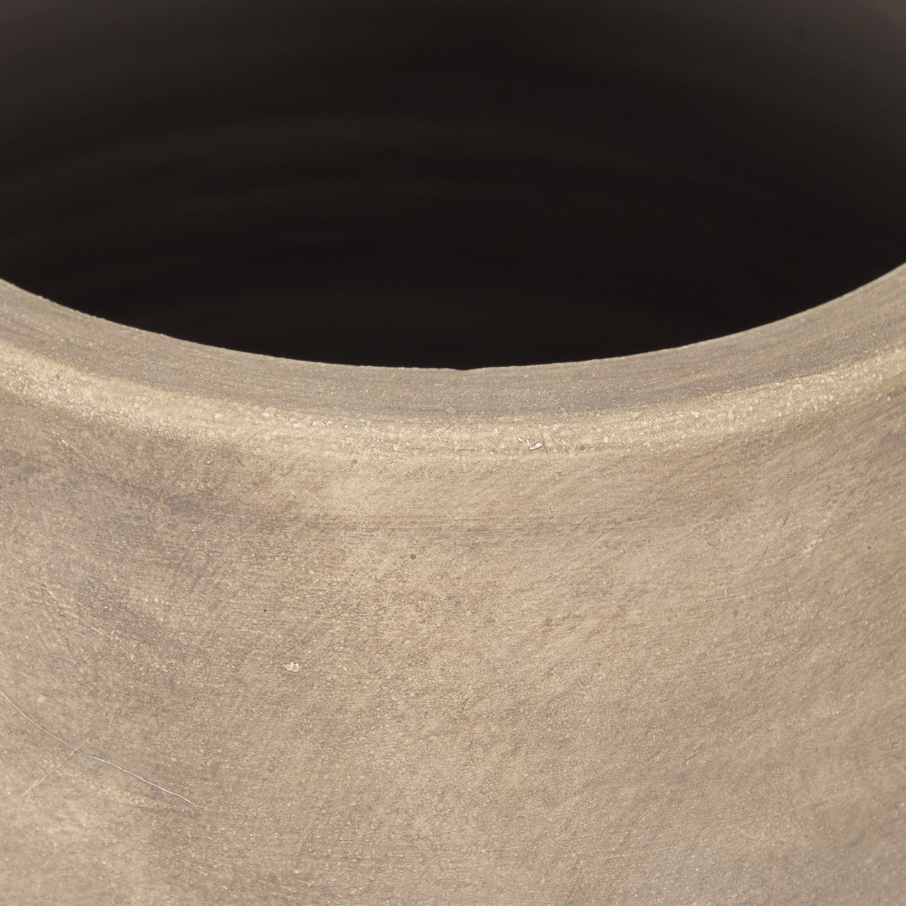 Tully Textured Matte Brown w/ Matte Black Ceramic Floor Vase