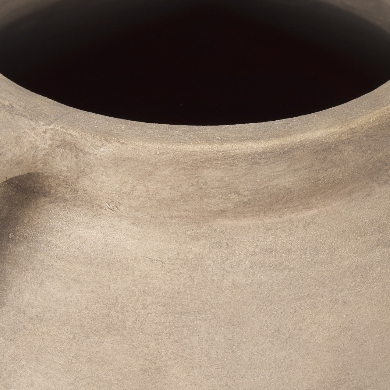 Tully Textured Matte Brown w/ Matte Black Short Ceramic Floor Vase