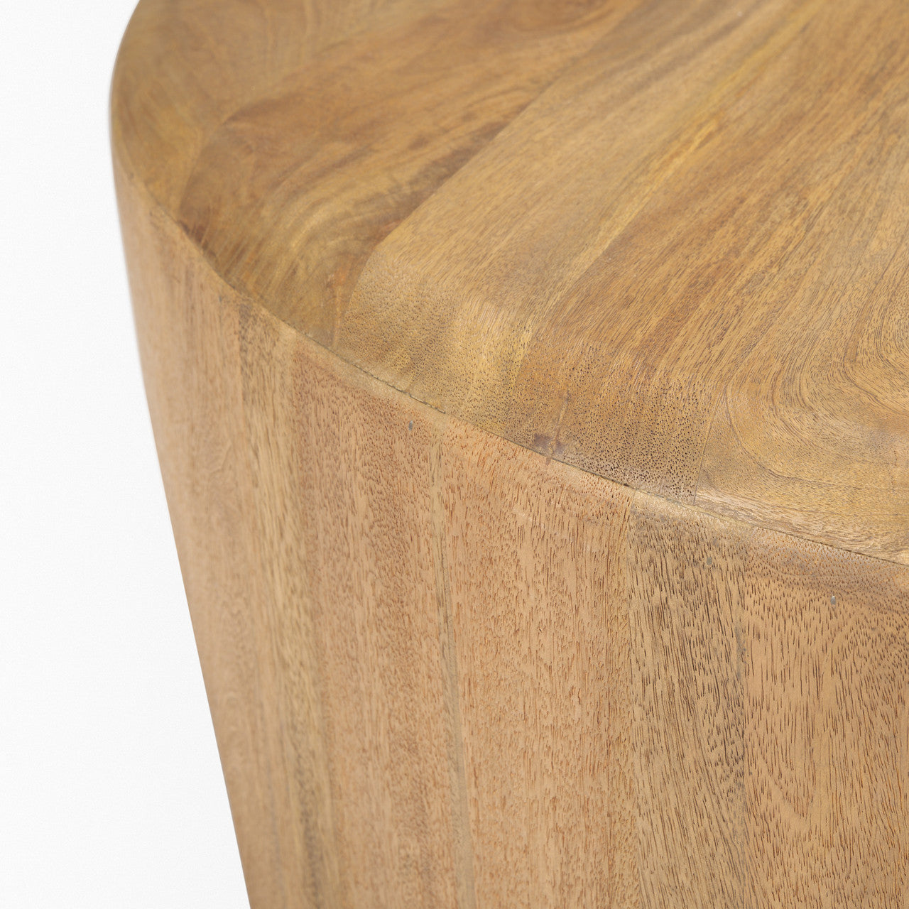 Shima Round Light Brown Wood W/Arched Legs Coffee Table