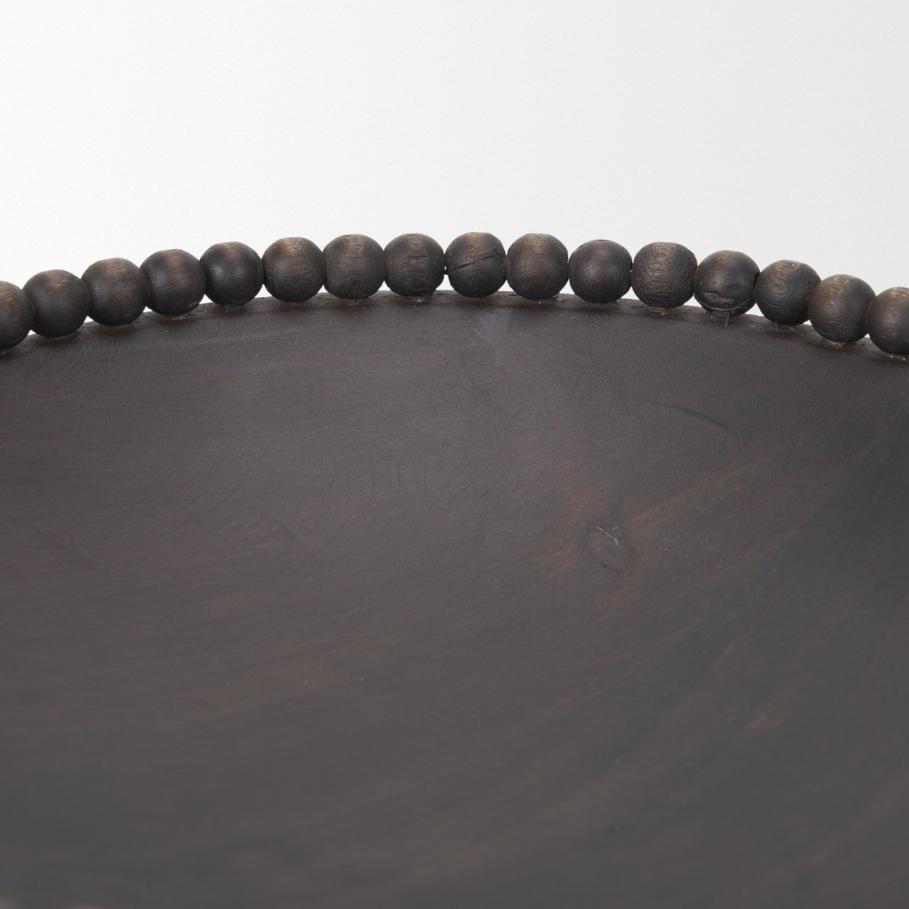 Wendell Dark Brown Wood w/ Wood Beads Round Bowls