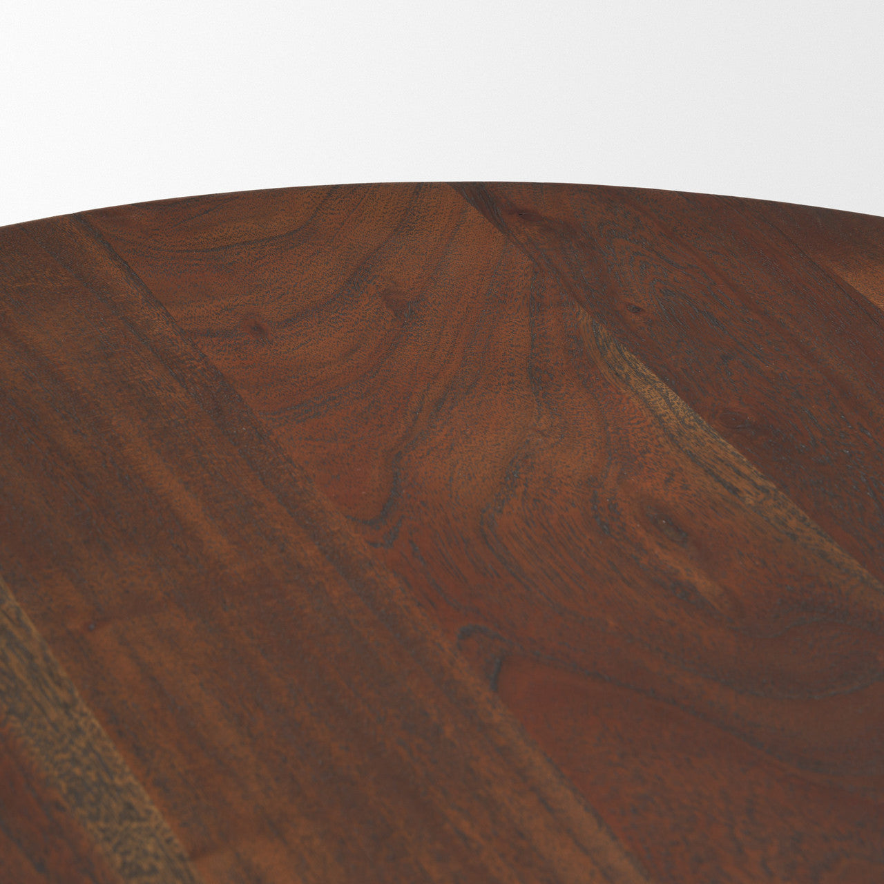 Sonel Pedestal Medium Dark Brown Acacia Wood Foyer Table