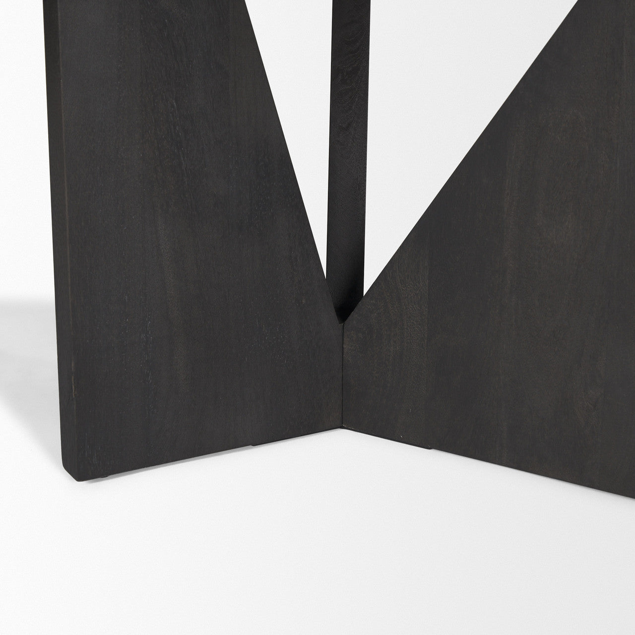 Tarro 84" Rectangular Textured Black Wood w/ Geometrical Base Dining Table