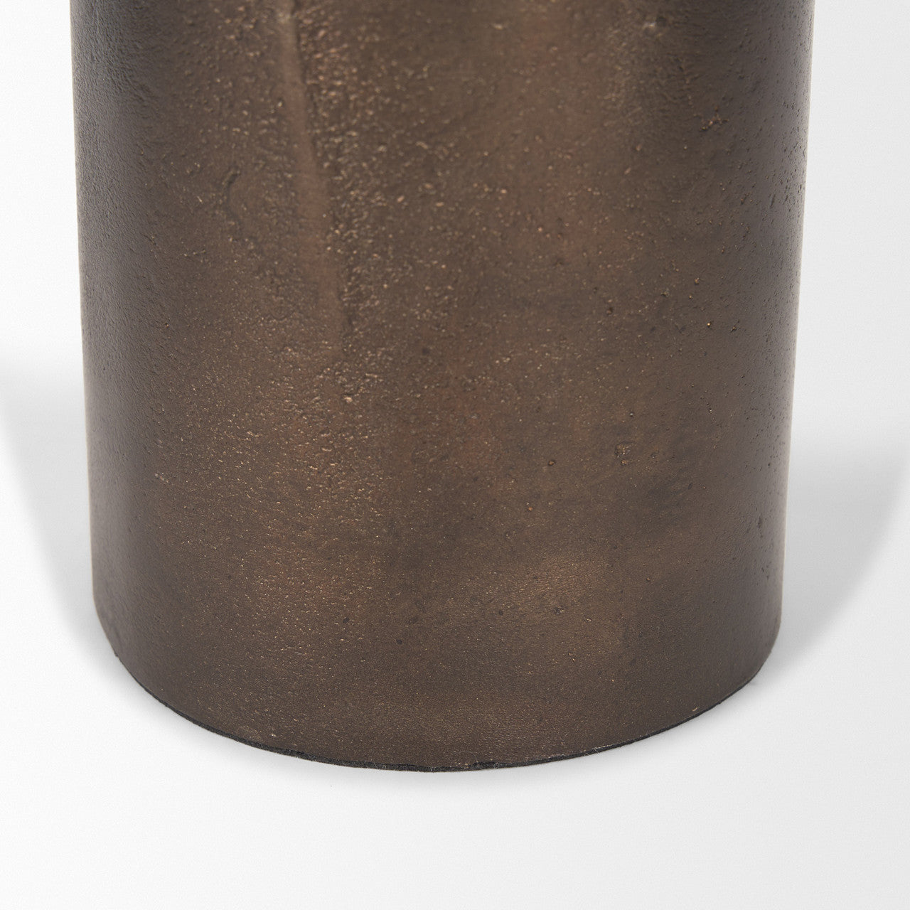 Petria Antiqued Gold Textured Metal Taper Candle Holders