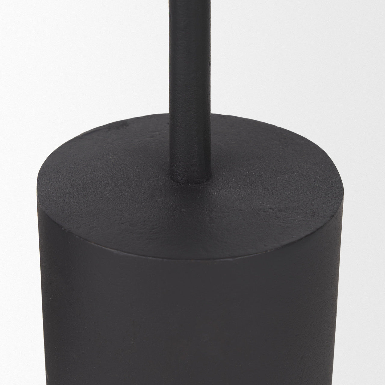 Petria Matte Black Textured Metal Taper Candle Holders
