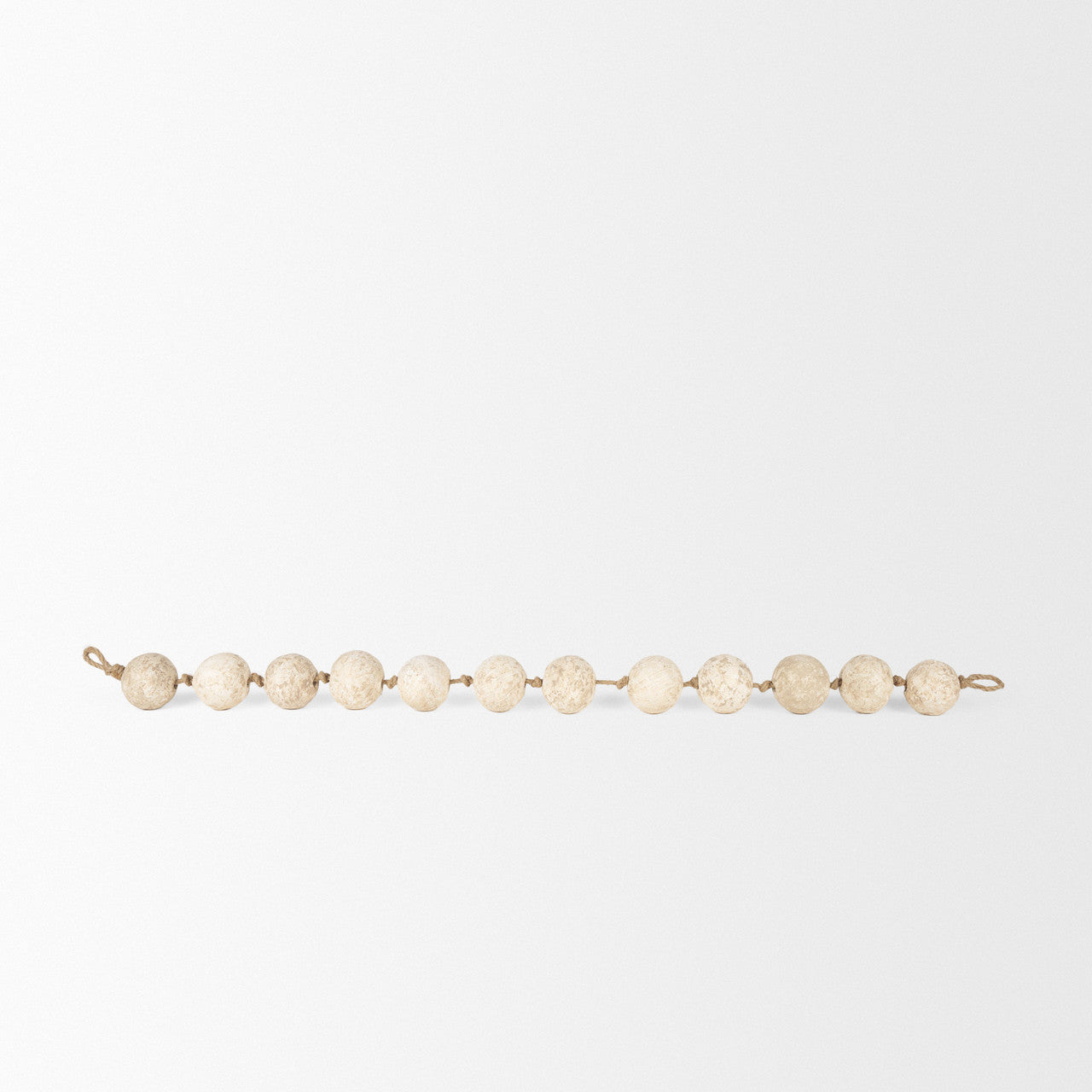 Varamala Beige Paper Mache Sphere Garland