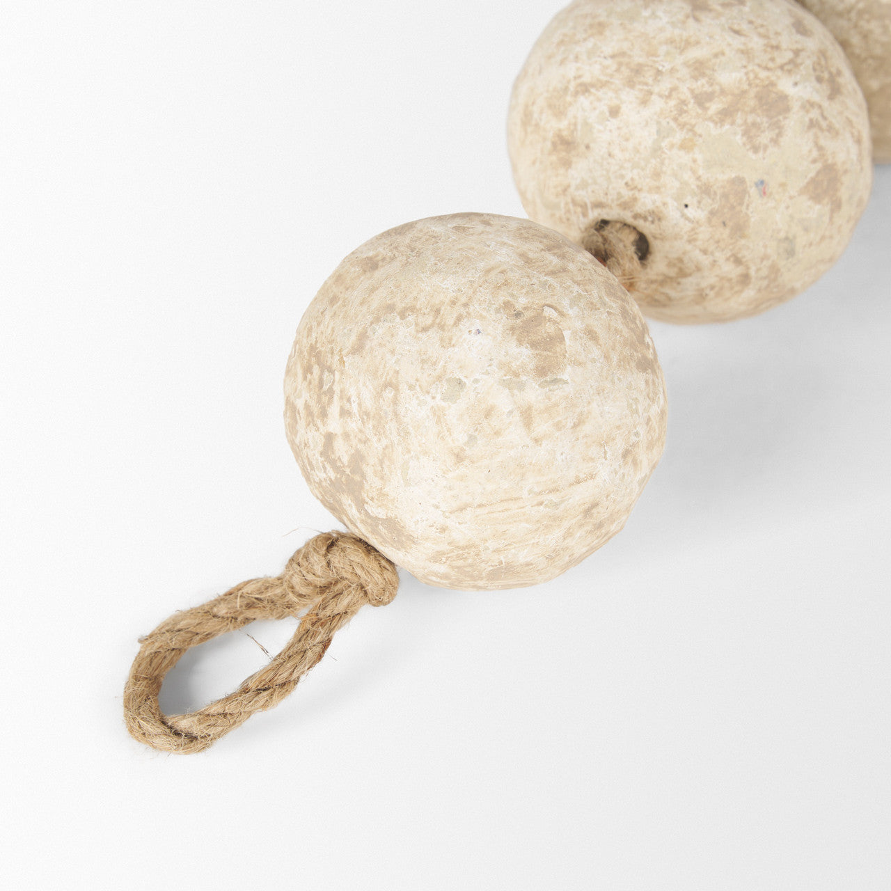 Varamala Beige Paper Mache Sphere Garland
