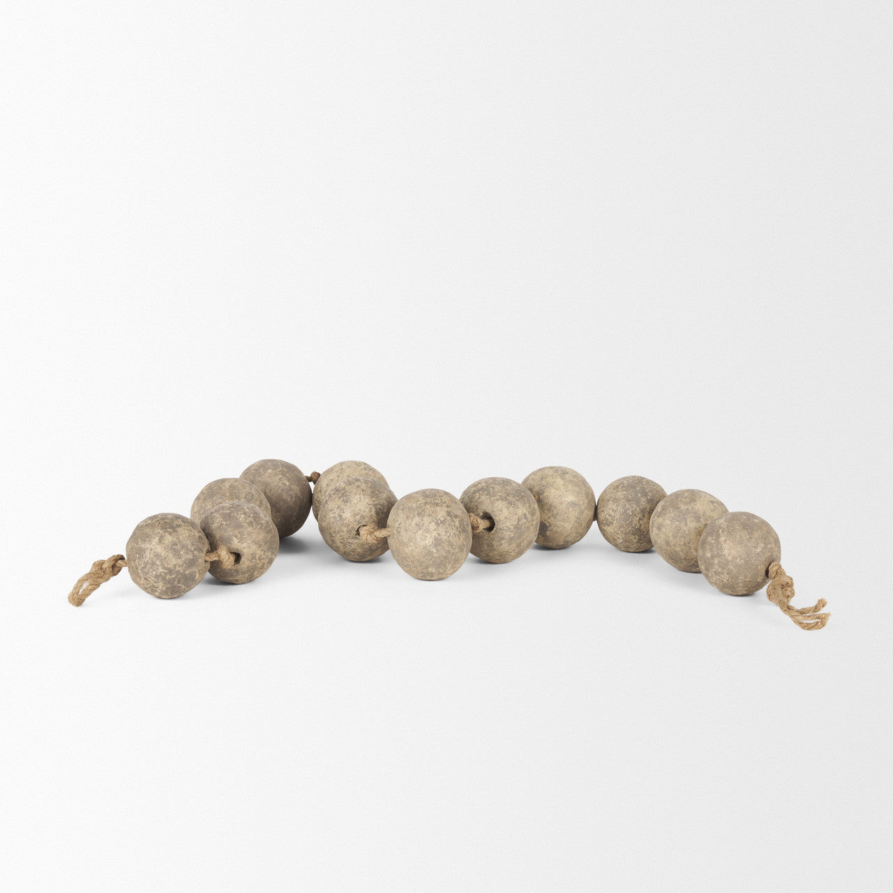 Varamala Dark Beige Paper Mache Sphere Garland
