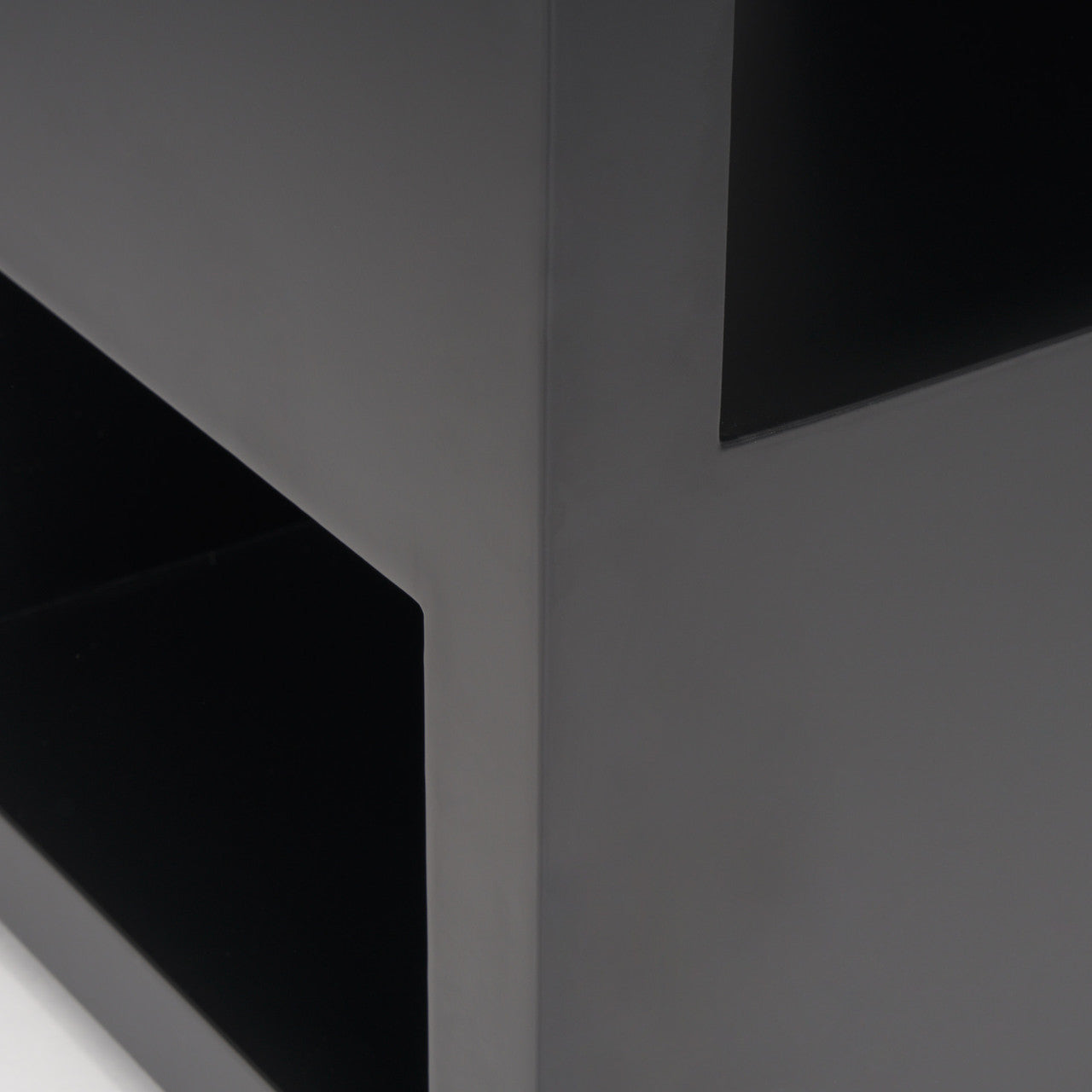 Vondra Matte Black Metal w/ Open Shelves Side table