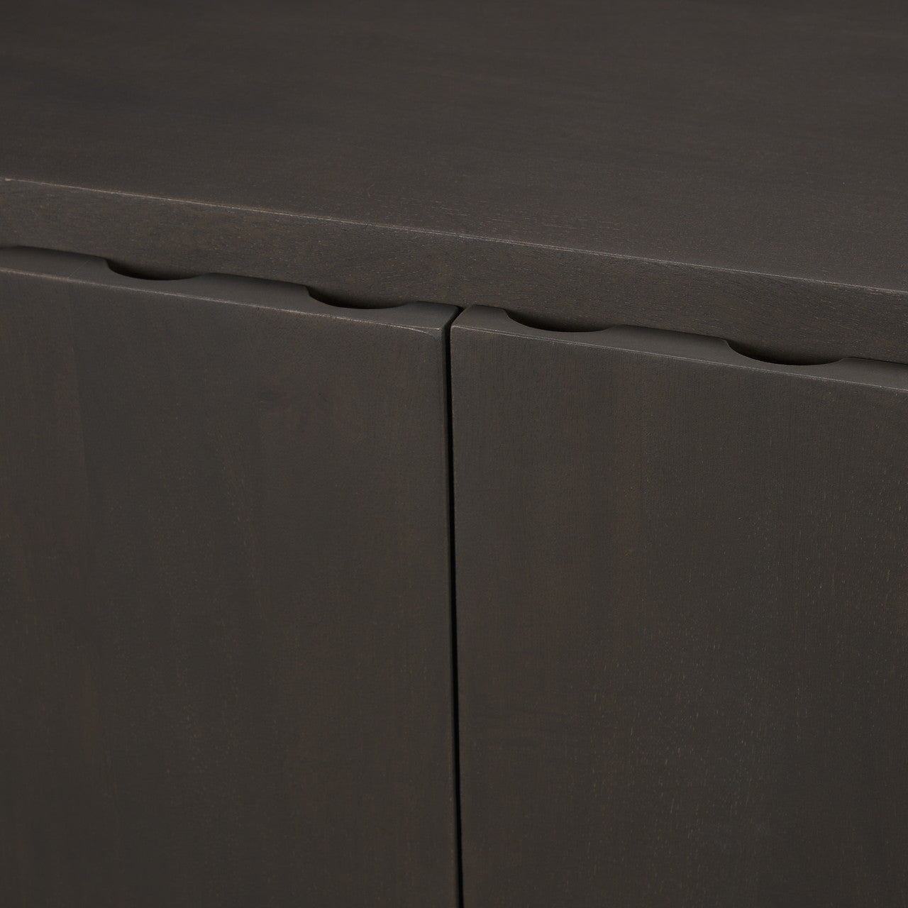 Wagner Dark Brown Wood w/ Arched Design Accent Cabinet