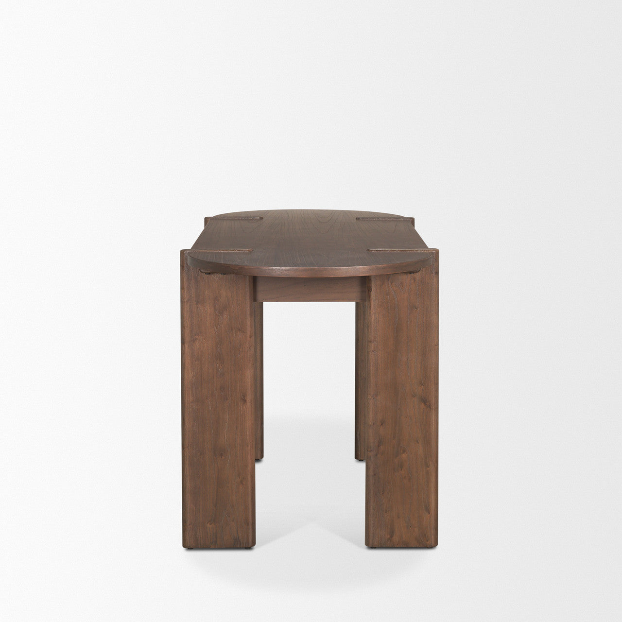 Sohan Dark Brown Elm Wood Oblong Desk