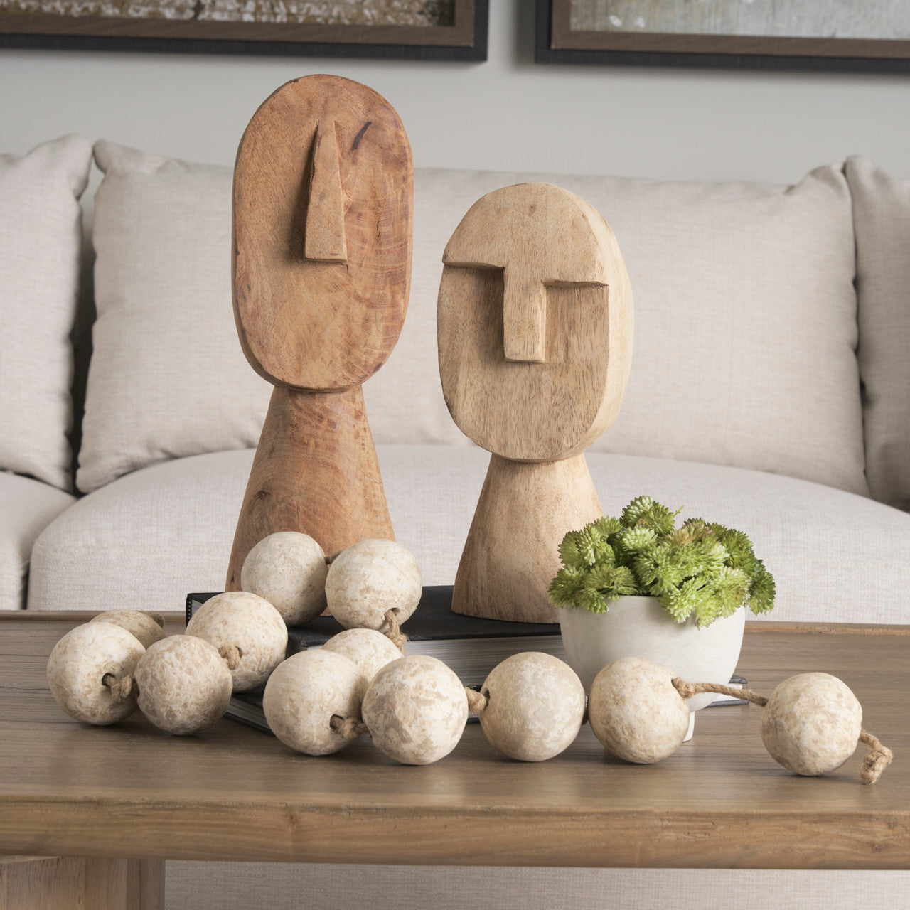 Ivan Large Wooden Head Sculpture