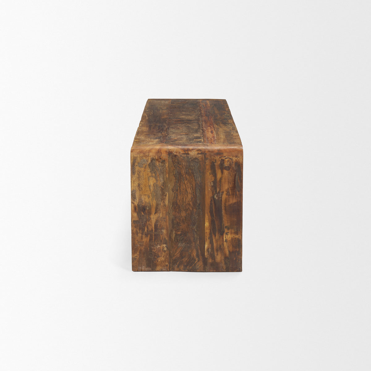 Estelle Rustic Brown Reclaimed Wood Bench