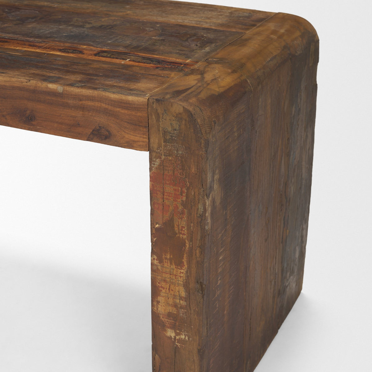 Estelle Rustic Brown Reclaimed Wood Bench