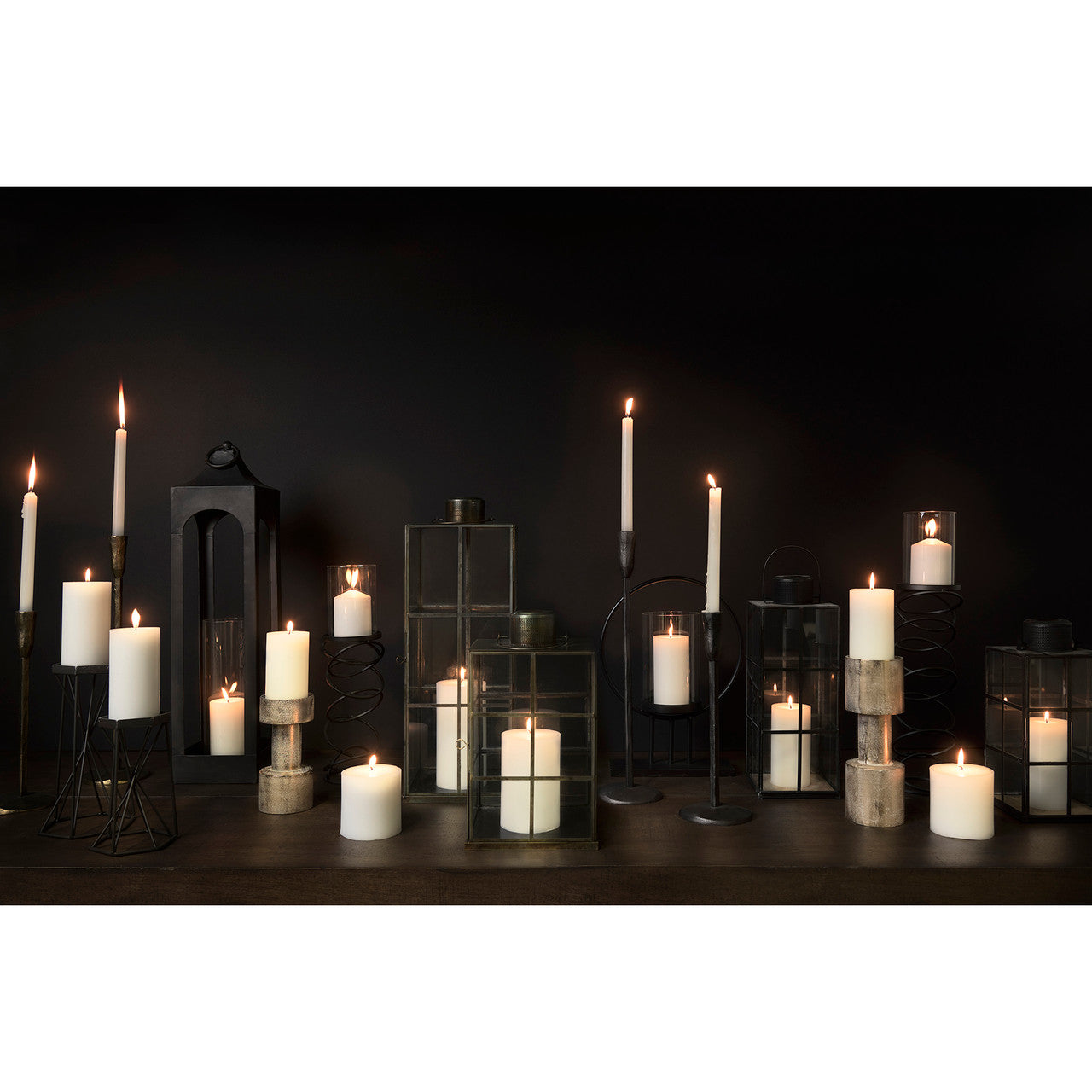 Gamfield  6.1L x 6.1W x 10.6H Small Black Metal and Glass Lantern