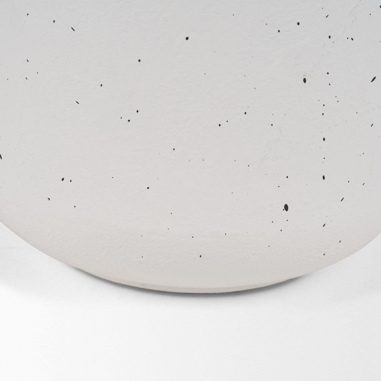 Treva Tall White w/ Black Speckles Metal Vase