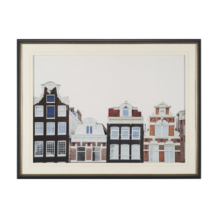 Beautiful Buildings by Irene Sucocki Framed Art Print Matted under Glass