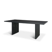 Grier 84" Black Wood w/ Black Cane Dining Table