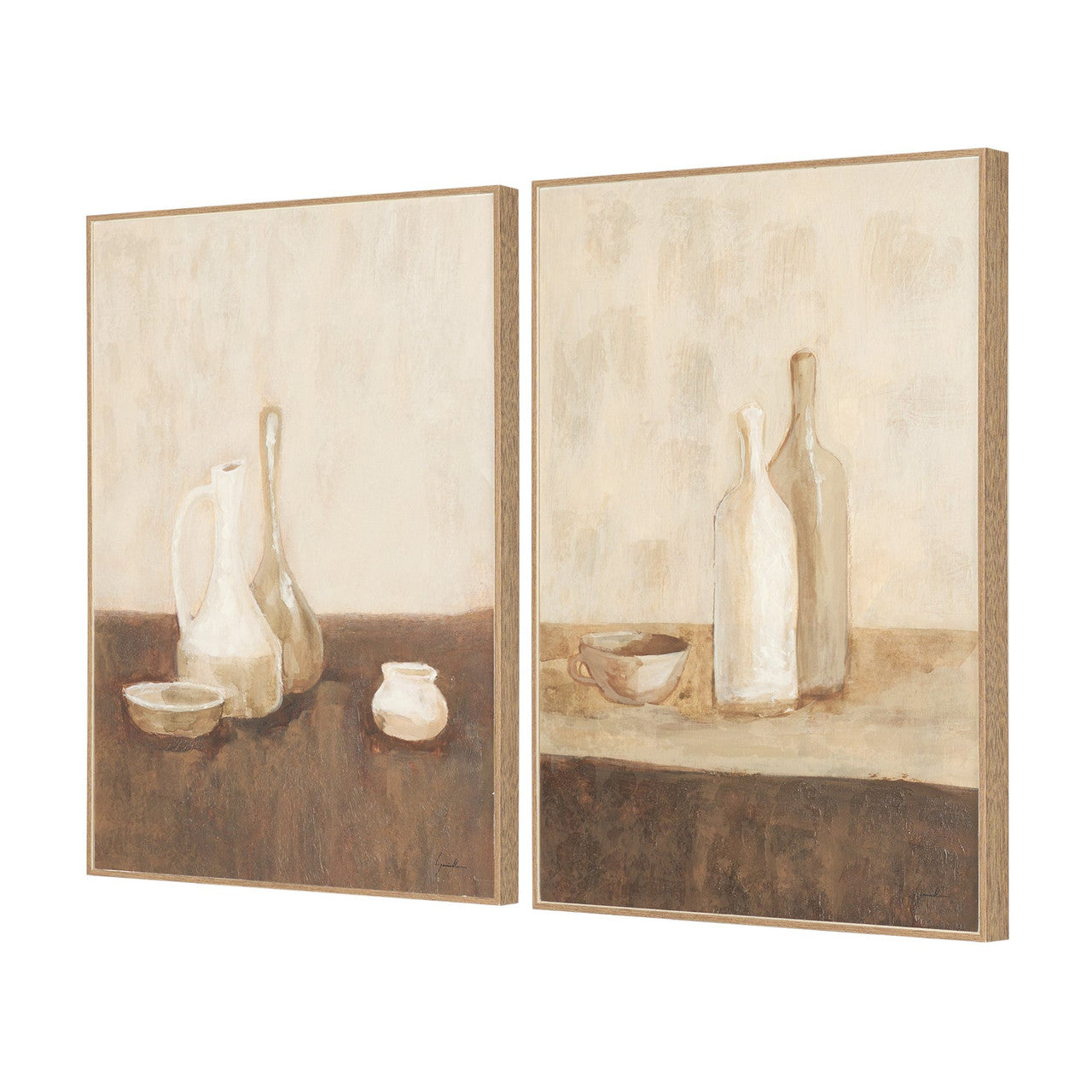Bottled Perspective (Set of 2) by Mercana Studio Hand Embelished Framed Artwork Matted