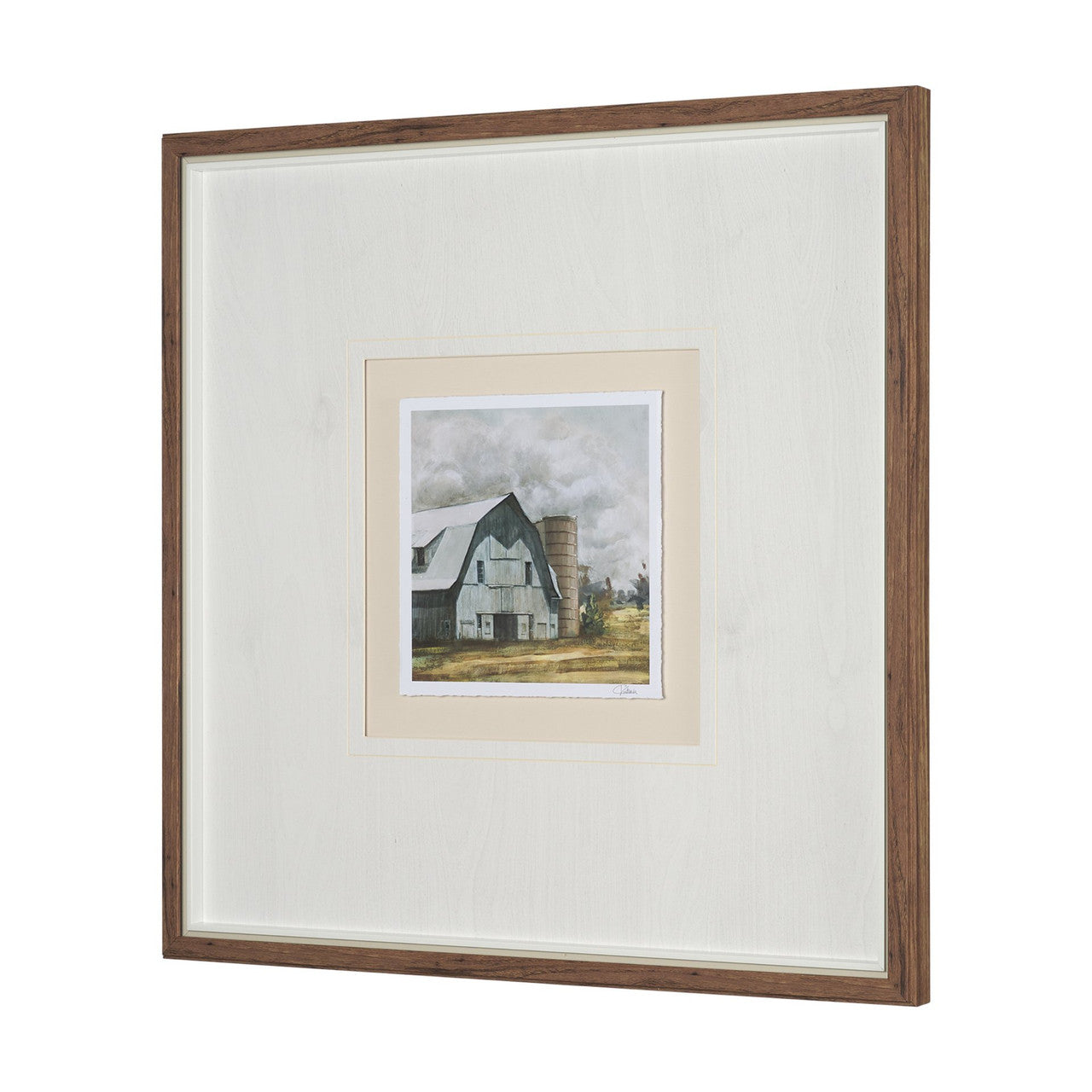 Day at the Farm I by Mercana Studio Hand Embelished Framed Artwork Matted under Glass