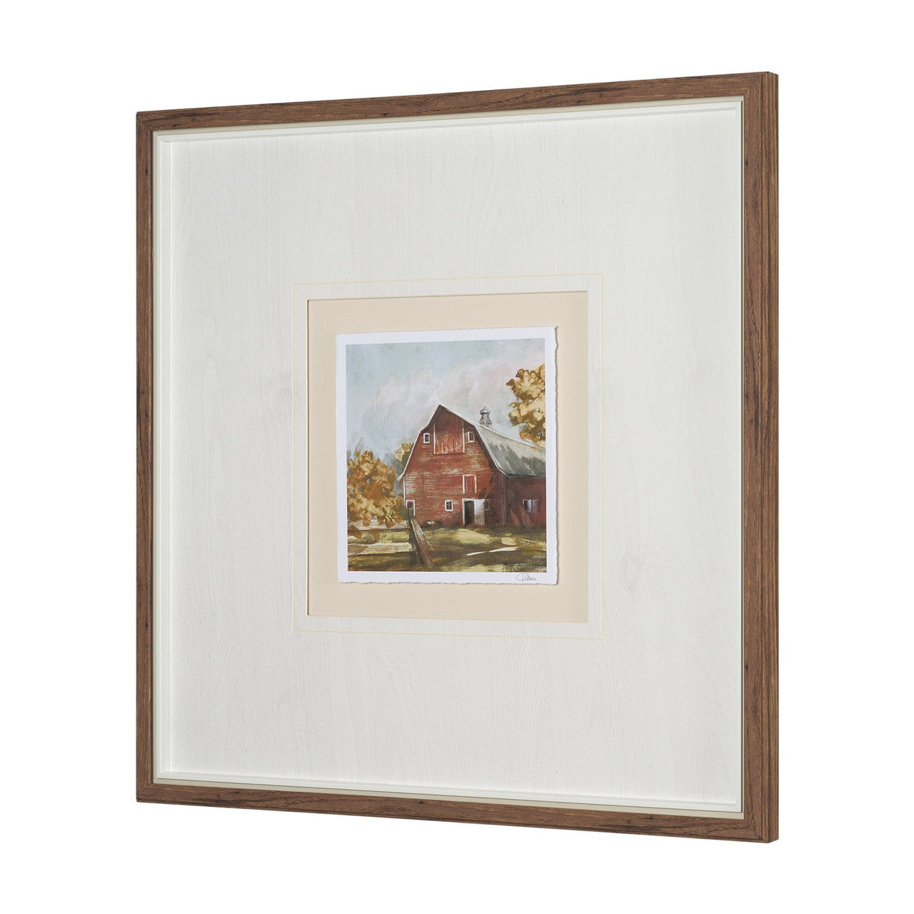 Day at the Farm II by Mercana Studio Hand Embelished Framed Artwork Matted under Glass