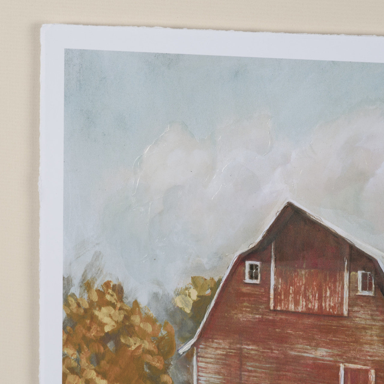 Day at the Farm II by Mercana Studio Hand Embelished Framed Artwork Matted under Glass
