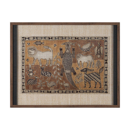 Jungle Harmony by Mercana Studio Hand Embelished Textured Framed Artwork Matted under Glass