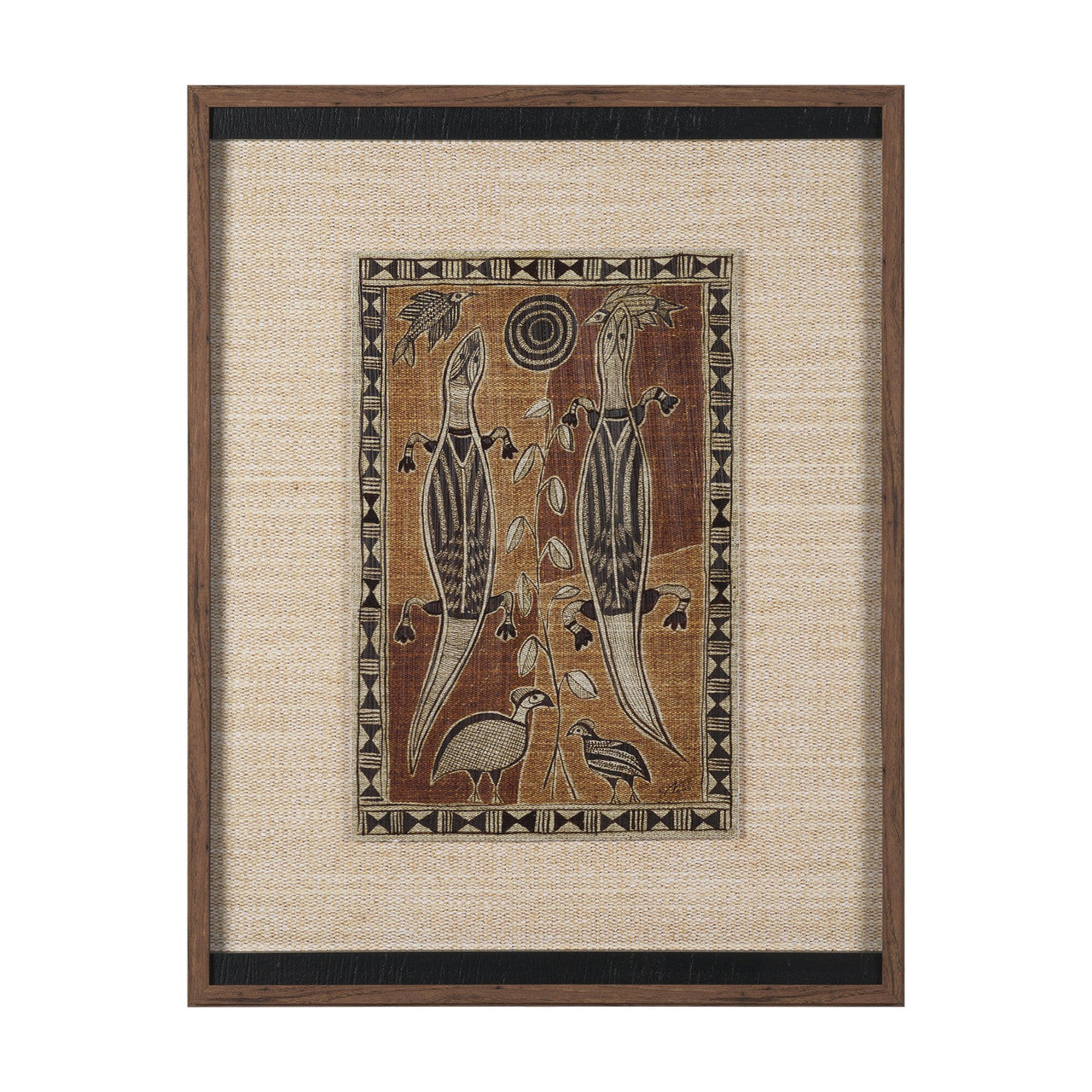 Mythical Jungle II by Mercana Studio Hand Embelished Textured Framed Artwork Matted under Glass