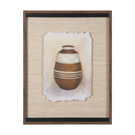 Peruvian Beginnings I by Mercana Studio Hand Embelished Textured Framed Artwork Matted under Glass