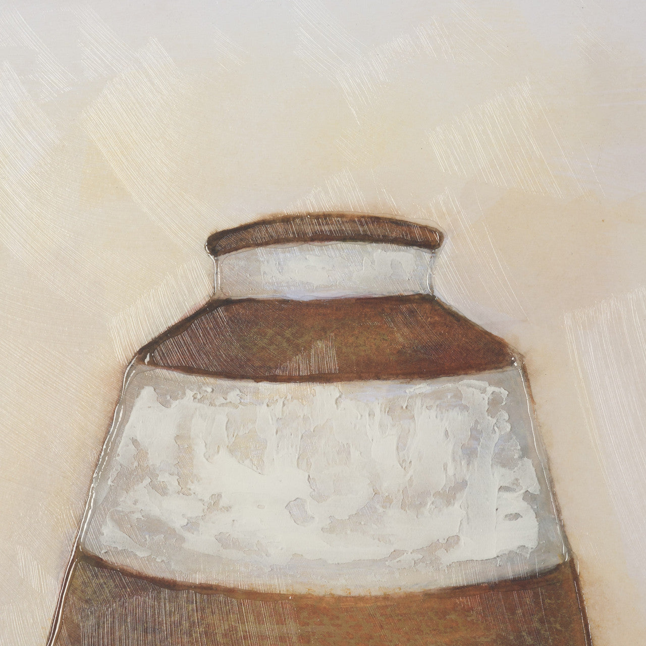 Peruvian Beginnings I by Mercana Studio Hand Embelished Textured Framed Artwork Matted under Glass