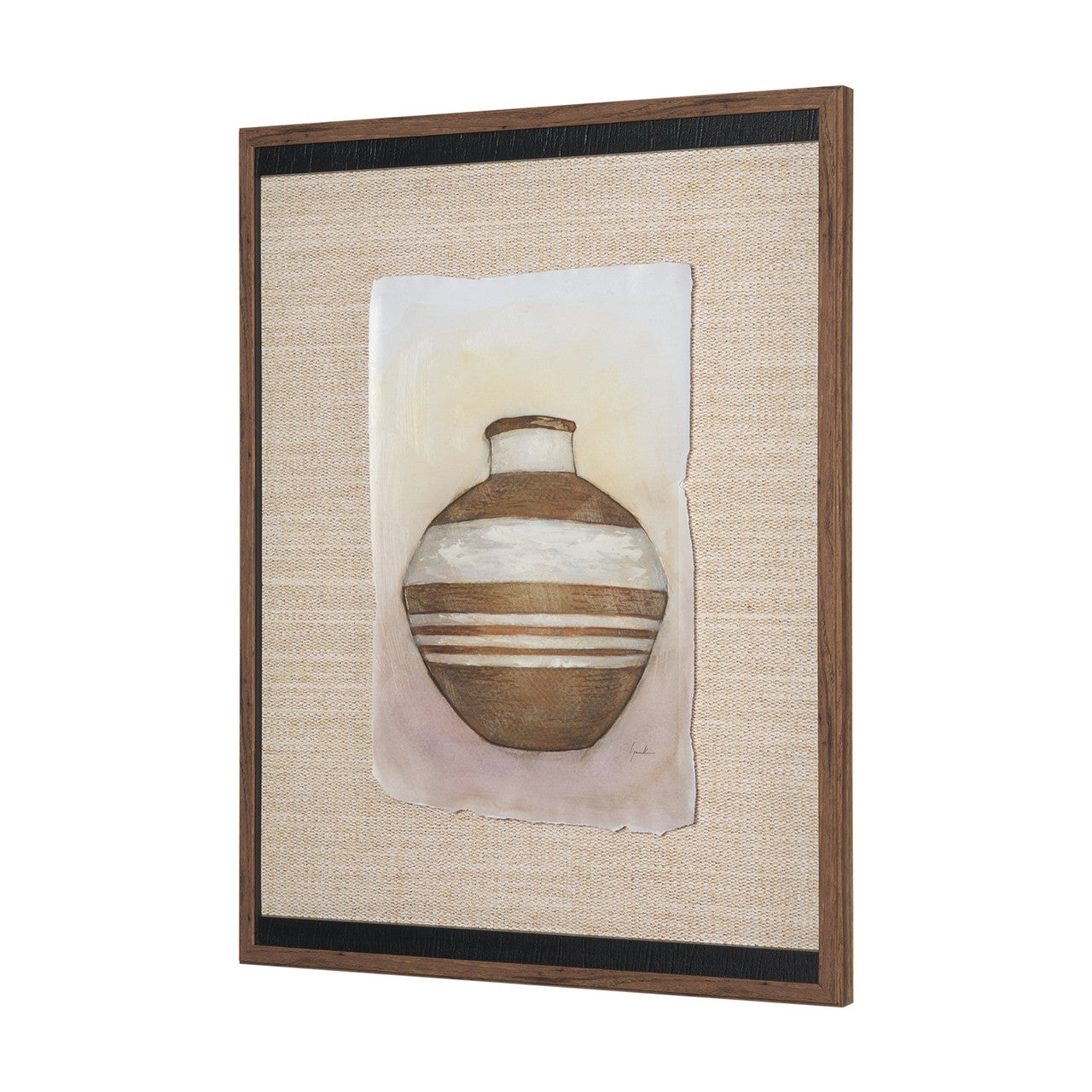 Peruvian Beginnings II by Mercana Studio Hand Embelished Textured Framed Artwork Matted under Glass