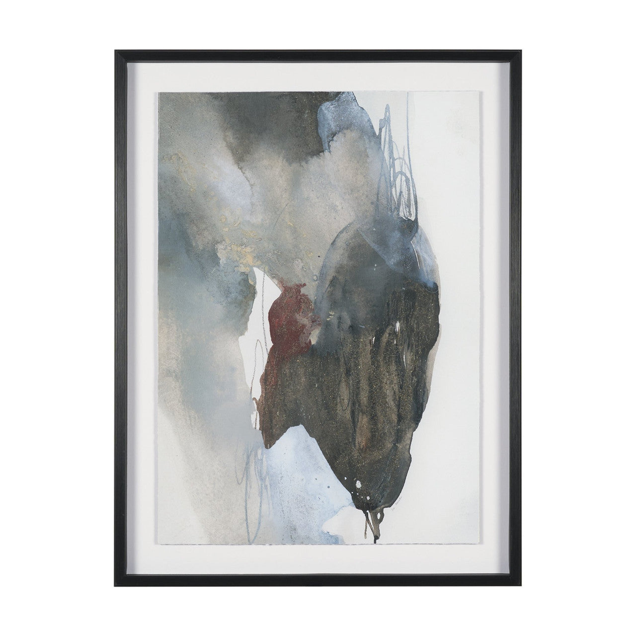 Ediface I by Ira Havuka Hand Embelished Textured Framed Artwork Matted under Glass