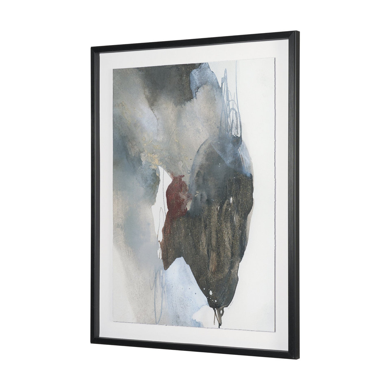 Ediface I by Ira Havuka Hand Embelished Textured Framed Artwork Matted under Glass