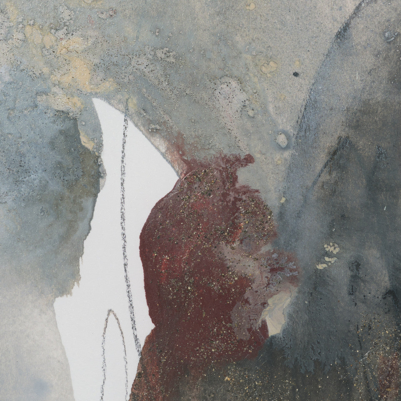 Ediface II by Ira Havuka Hand Embelished Textured Framed Artwork Matted under Glass