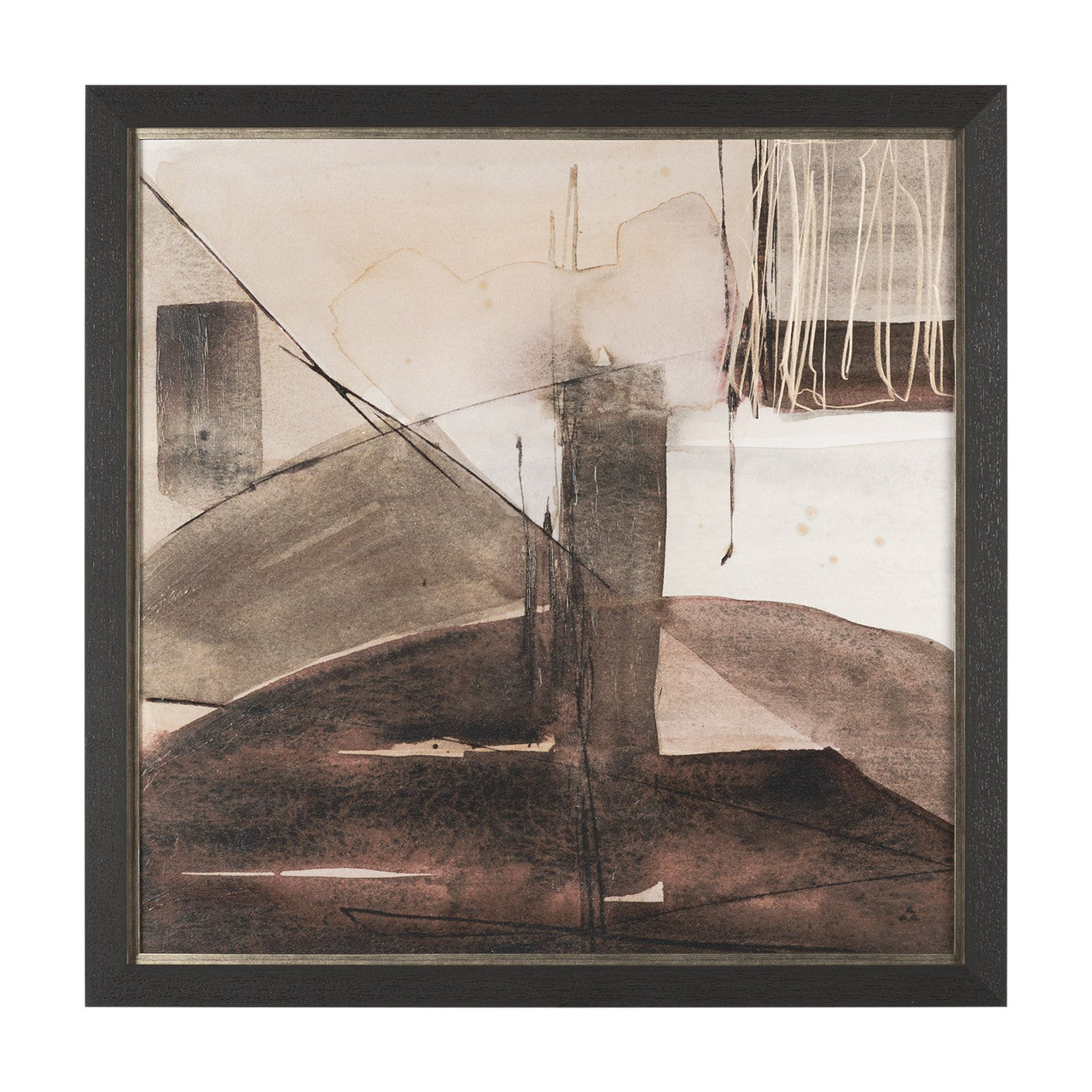 Quiet Constructs I by Mercana Studio Hand Embelished Textured Framed Artwork Matted