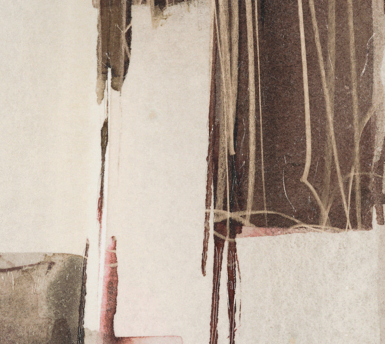 Quiet Constructs I by Mercana Studio Hand Embelished Textured Framed Artwork Matted