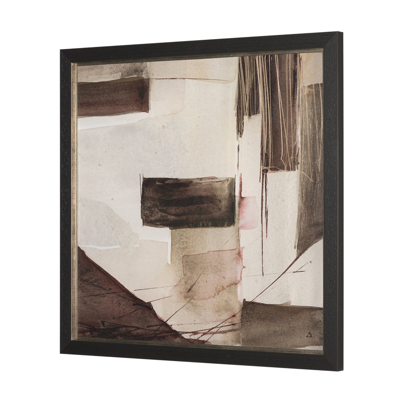 Quiet Constructs II by Mercana Studio Hand Embelished Textured Framed Artwork Matted